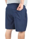 Short Bermuda Tactel Elastano Extra Grande Plus size Liso Azul Marinho